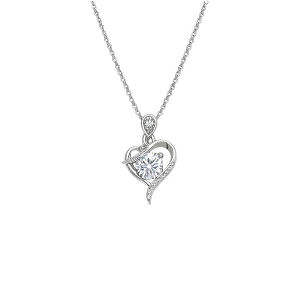 Item | Buy Desiree Heart Moissanite Necklace in 925 Sterling Silver | SPOP Enterprise Global